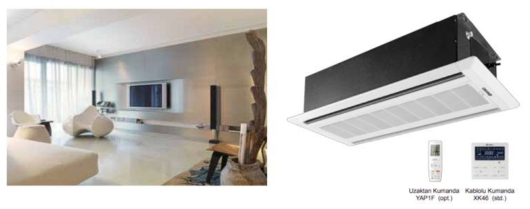 2 Yöne Üflemeli Kaset Tipi İç Ünite Görsel